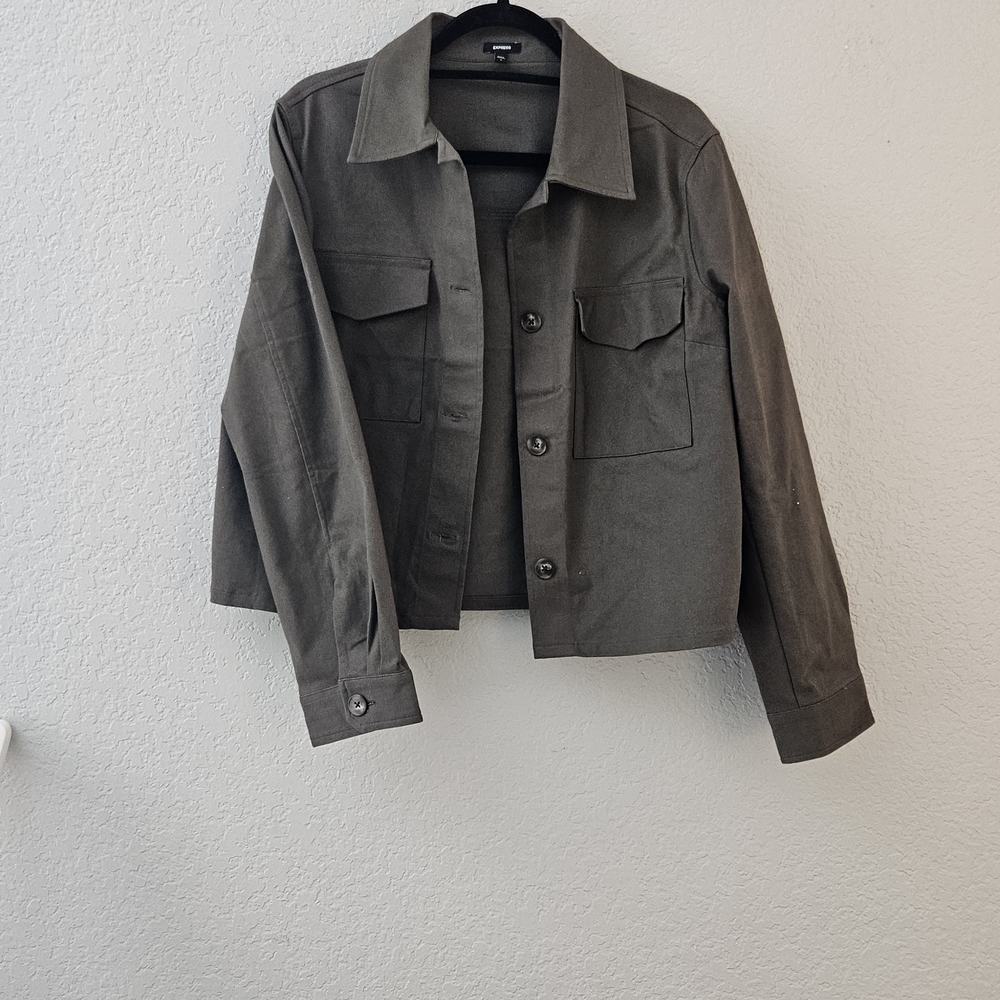 NWOT Stylish Green Button-Up Jacket